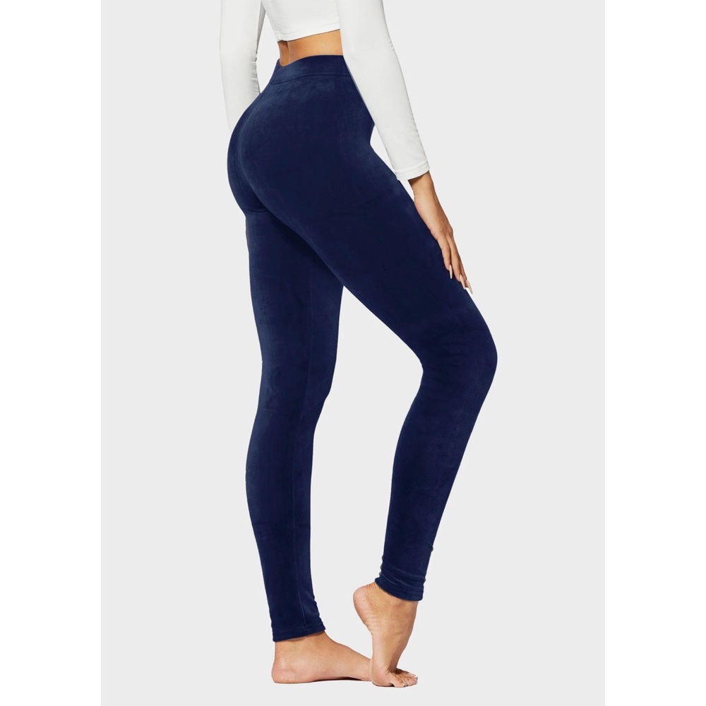 Spanx Magic High Rise Velvet Leggings in Lapis Night Blue